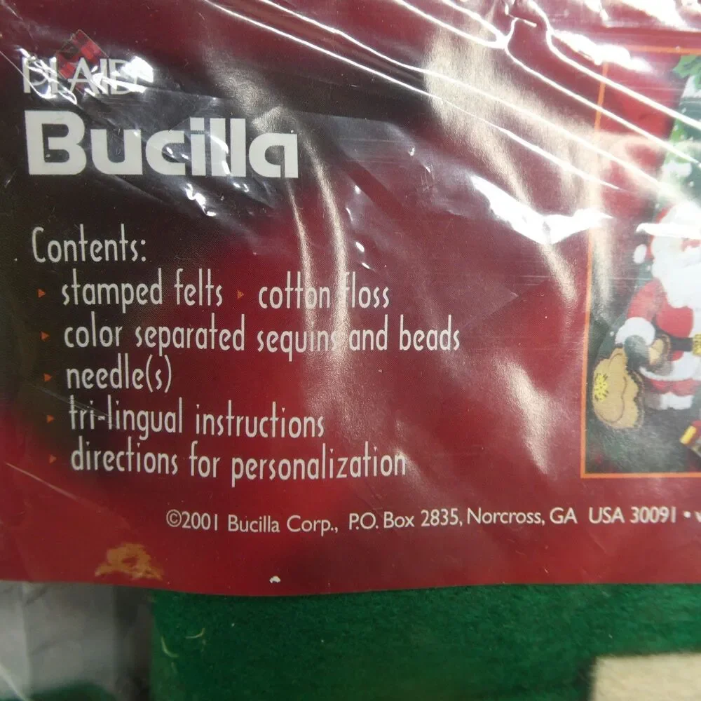 Bucilla Felt Christmas Stocking Kit Santa’s Friends 84586 SEALED UNUSED NOS
